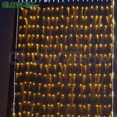 UL Listed LED Christmas Window Wall Hanging Curtain Light for House Decoration
