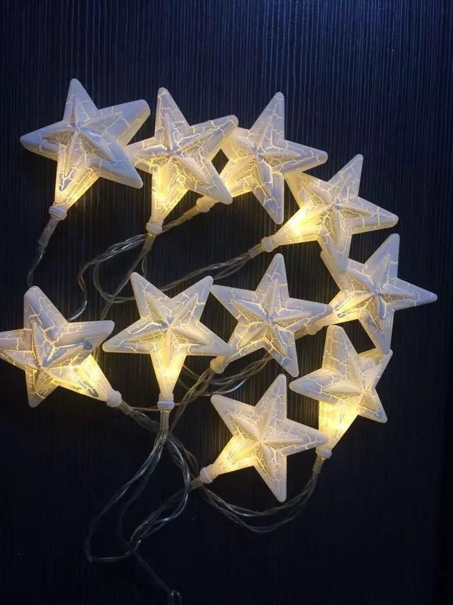 New 10lt Batteries Operated LED String Light with Star Cover