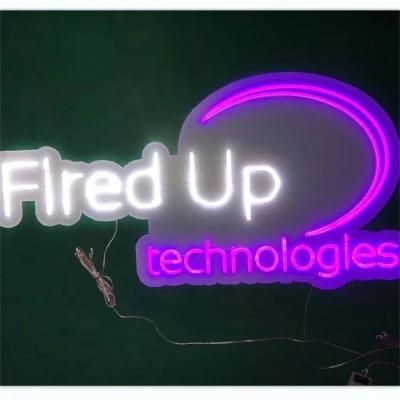 Custom Acrylic Fired up Technologies LED Neon Flex Sign 12V Logo Sign Lights Lighted Sign for Sale