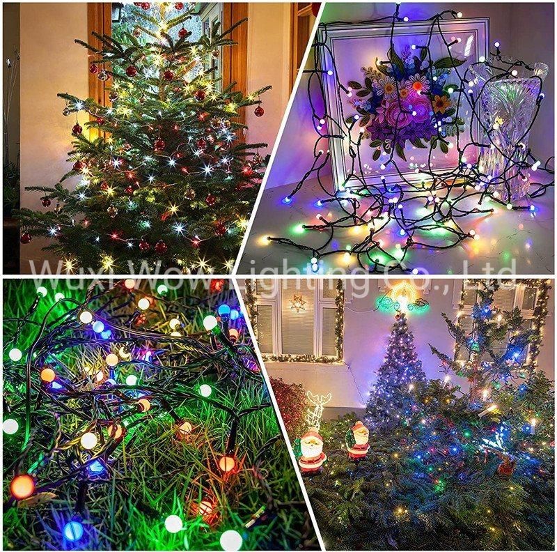 15m/49FT 120LED Outdoor Fairy Light Plug in 8 Modes Waterproof Christmas Tree Lights Outdoor/Indoor for Garden