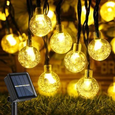 Waterproof Crystal Ball Lights Solar Powered Patio Lights for Outdoors Decoration