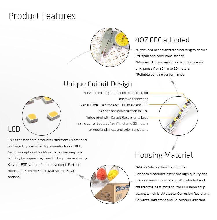 IP68 Waterproof Ledled Strip Light for Indoor and Outdoor Decoration
