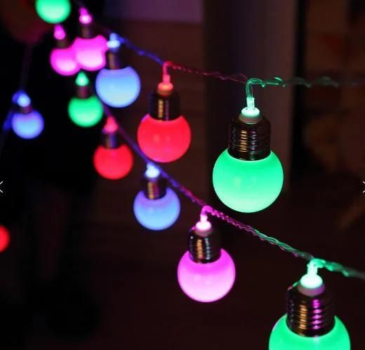 Indoor/Outdoor LED Ball String Light with Hot Melt Adhesive IP65 Waterproof