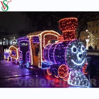 Christmas LED Decoration Outdoor Street 3D Train Motif Light