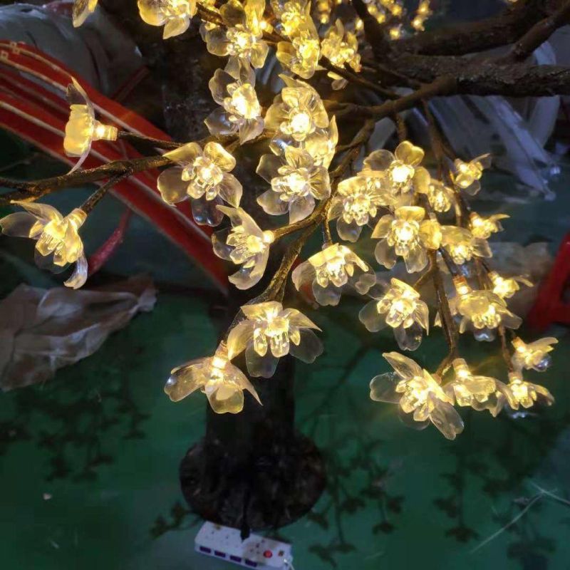 Waterproof Outdoor Decor LED Artificial Cherry Blossom Tree Light