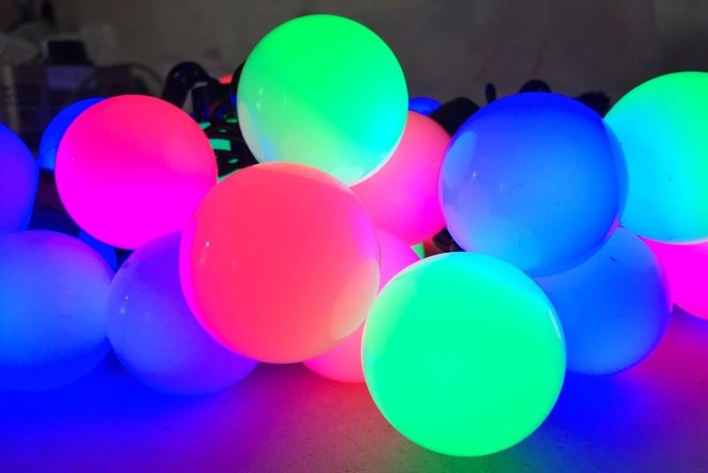 Toprex Decor Popular Wholesale Outdoor Festival RGB 40mm LED PE Ball String Lights