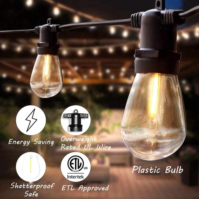 Connectable Outdoor Lights Patio String for Backyard Porch Balcony Christmas Decoration