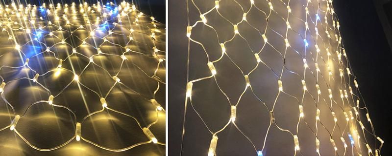 Weather Resistance Waterproof Flashing IP65 PVC Cable Warm White LED Net Lights Twinkle with CE&RoHS