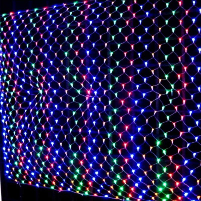 1.5X1.5m 3X2m White TV Backgroun Decorate Garden LED Net Mesh String Light