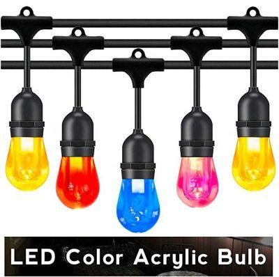 Decoration Color String Lights WiFi LED Changing RGB Weatherproof Solar Lighting LED Bulb Solar Outdoor LED Light Bulb