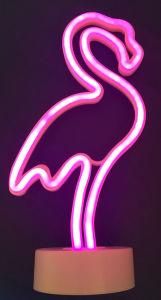 Plastic Neon LED Flamingo with Plastic Base Light