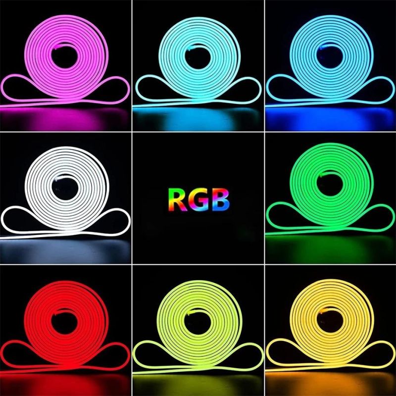 Smart LED Neon Strip Light 12V RGB Dimmable Silicone Cuttable Tape WiFi Bluetooth APP Remote Control Music Mode Strip