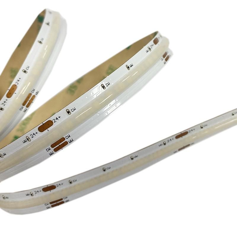 Cob Led Strip Light 640Leds/M Cct 24V 10Mm 16W/M  High Brightness Flexible Led Strip