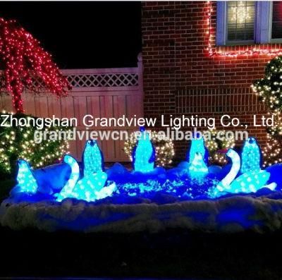 LED Spectacular Penguins Swan Lark Xmas Lights Garden Parks