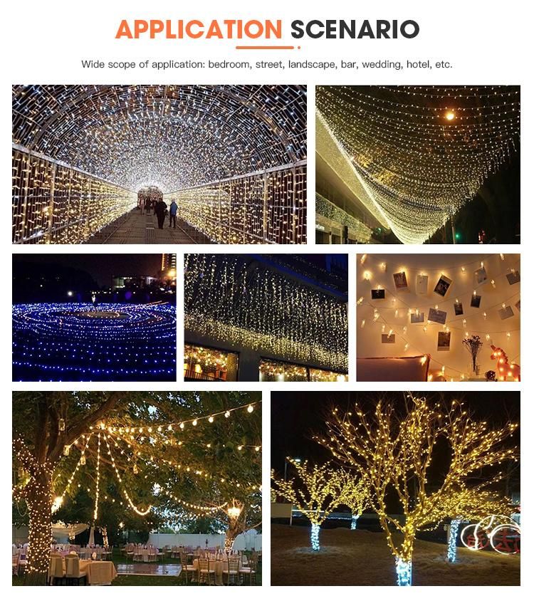 Hot Selling Garden Decoration LED Christmas String Light with Cherry Blossom Flowers