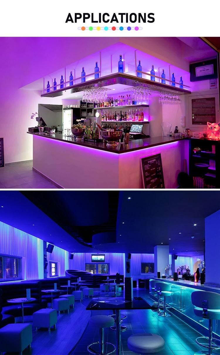 Nightclub Decoration Christmas RGB Color LED Strip APP Controlled IP65 Colorful RGB Strip Light