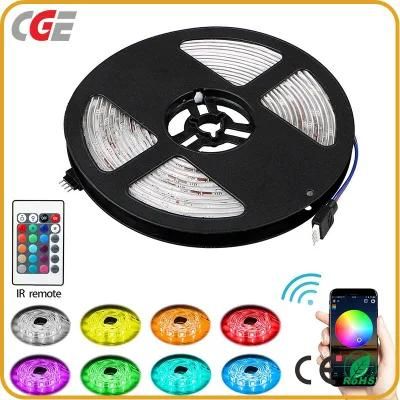 Holiday Lamp Smart LED Strip Lights WiFi 12V Waterproof 5m Set SMD 5050 Remote Backlight RGB LED Flexible Strip, LED Strip RGB