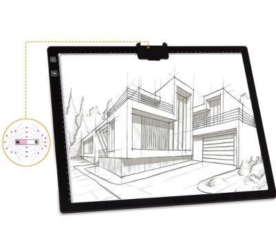 A3 Light Pad for Diamond Painting Comzler 6 Levels&Stepless Dimmable Light Box for Tracing, Ultra-Thin LED Copy Board with Type-C Cable