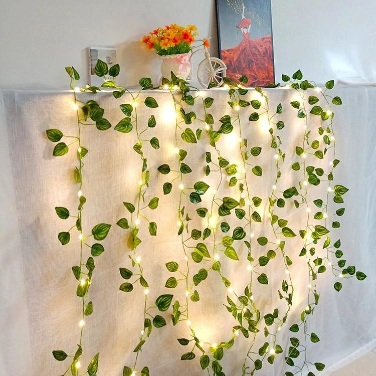 Artificial IVY Garland with 10m 100 LED String Lights