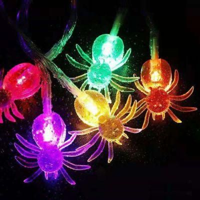LED Purple Spider String Lights Halloween String Lights for Halloween Party Decor Lighting
