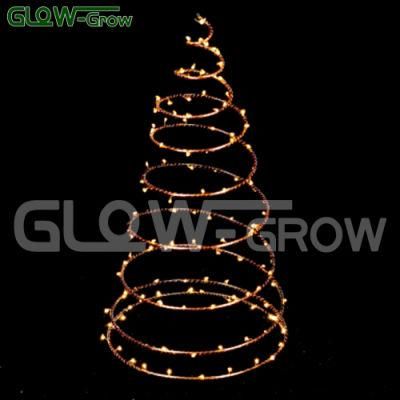Warm White LED Christmas Tree Metal Steel Fairy String Motif Light for Home Party Garden Holiday Decoration