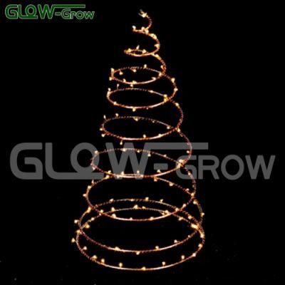 Warm White LED Christmas Tree Metal Steel Fairy String Motif Light for Home Party Garden Holiday Decoration