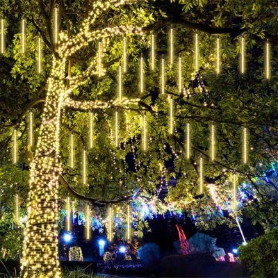 Festival Use Green Romantic LED Meteor Rain Light for Tree Decoration