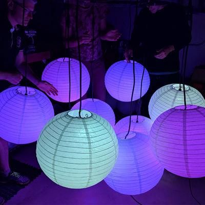 Holiday Ball Shape RGB Sphere Ceiling Light for Outdoor Decoration