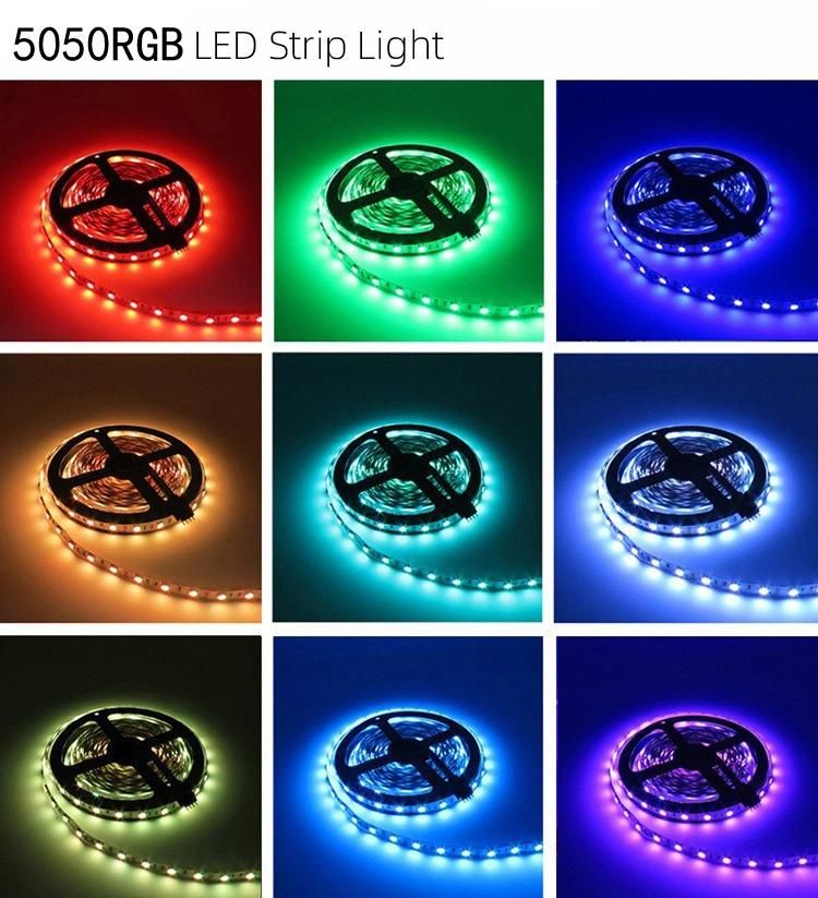 RGB LED Strip Lights 5050 Factory Direct Selling 300LEDs 5meter DC12V LED Tape Light Strip Ribbon Light IP20