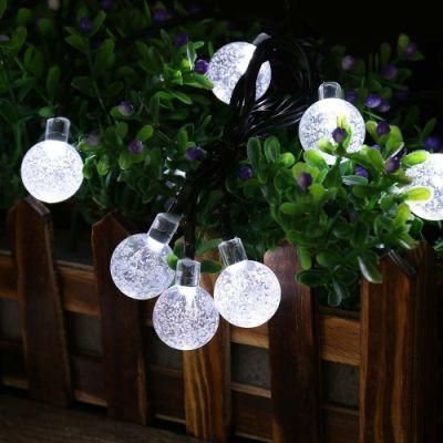 2021 Hot Sale Outdoor Patio Garden Decoration Waterproof Christmas Solar LED Ball String Light