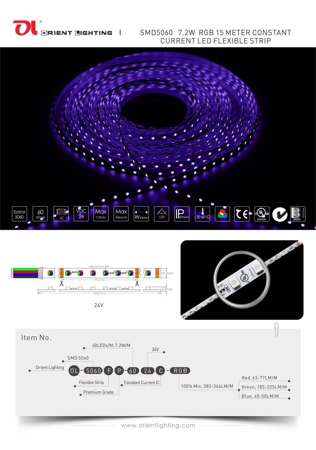 Premium Epistar Constant Current RGB LED Flexible Strip