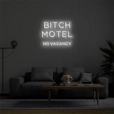 No MOQ Drop Shipping Hot Selling PVC Neon Letter Plastic Bitch Motel LED Neon Sign