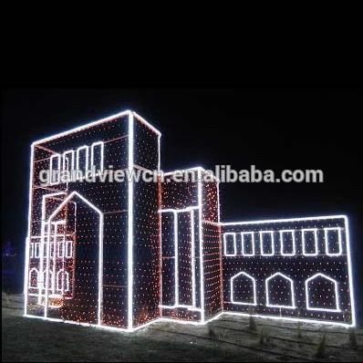 LED Motif Castle Decoration Lights for Kuwait Feb National Day