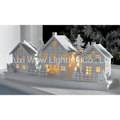 Village Scene Christmas Decoration 37.5 Cm - White