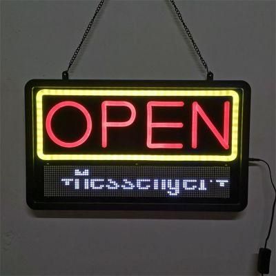 Wholesale China Factory Price New Developping Programmable Colorful RGB Open LED Flex Neon Sign for Shop or Store