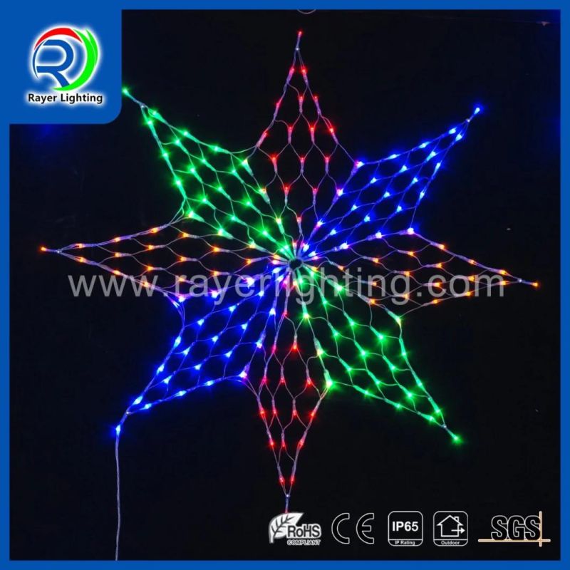 Holiday Party Christmas Decoration Multif Color 8 Functional LED Net Lights