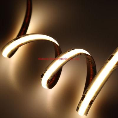 IP65 Waterproof Seamless Light UL CE DC24V 5700K CRI&gt;90 3step 10W COB LED Strip