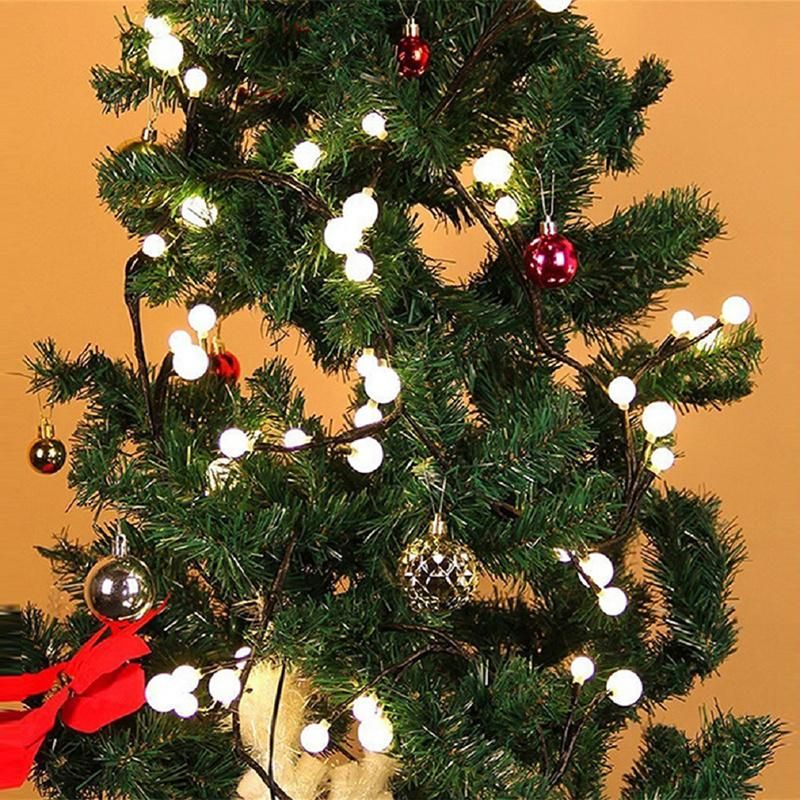 Acrylic Ball Branch Christmas Tree Decorative Lamp String