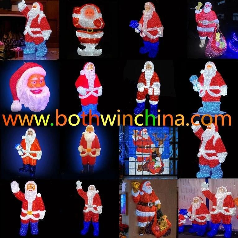 Giant Lighted LED Commercial Grade Santa Claus Christmas Decoration Display