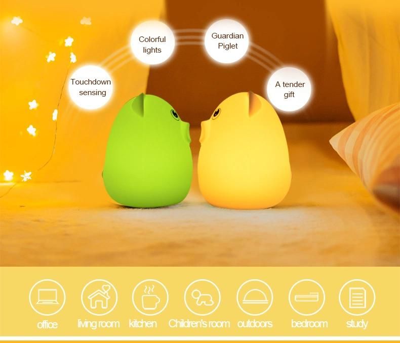 Hot Baby′ S Favorite Portable Speaker with LED Lamp, LED Lamp Speaker Pig Cute Shape for Kids