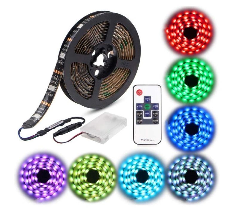 Amazon Hot Sale 5050USB Lamp with RF Remote Control TV TV RGB Colorful Background LED Strip