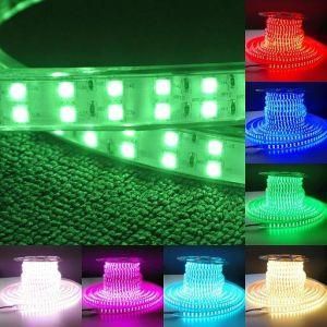 Shenzhen Factory 110V 220V 50m/Roll Flexible Waterproof RGB LED Strip