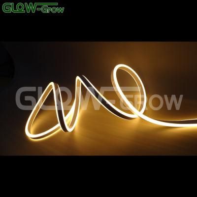 Yellow Outdoor IP65 Waterproof SMD 2835 8*16mm Double Side LED Neon Flex Light for Home Garden Holiday Christmas Decoration