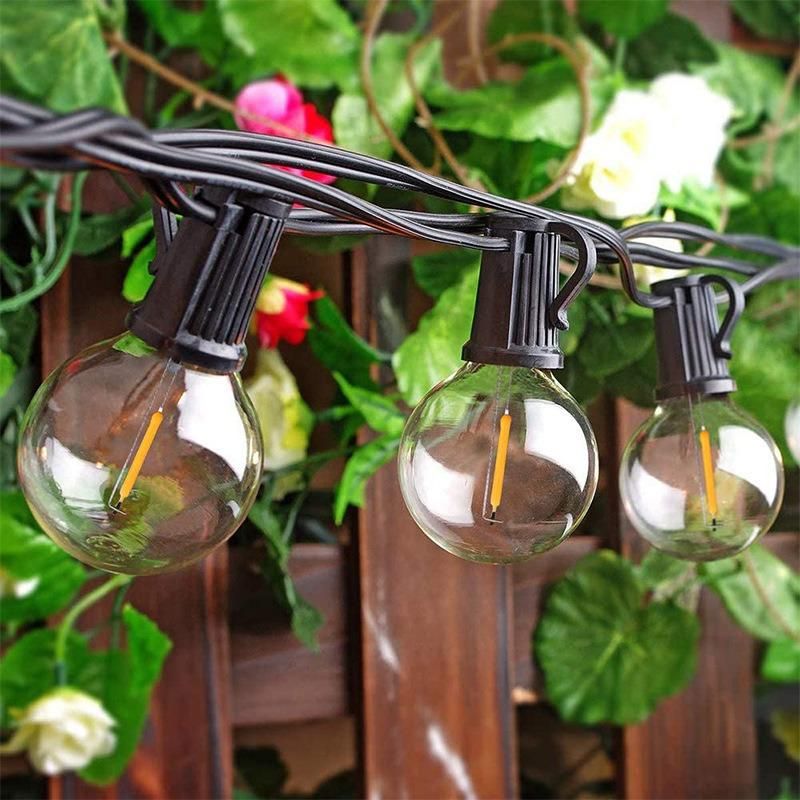 Solar Powered Energy-Saving LED String Light Holiday Party Decoration String Light LED Outdoor Decorative Lighting Bulbs Garden Waterproof String Light