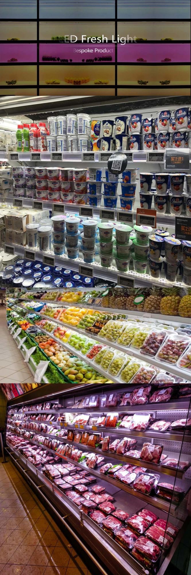 Fresh Food Linkable Shelf LED Rigid Bar