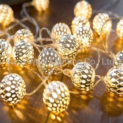 Ramadan Decorative Light Moroccan String Lights - 19.6FT 40 LEDs Battery Operated Sliver Moroccan Fairy Lights for Ramadan Decoration