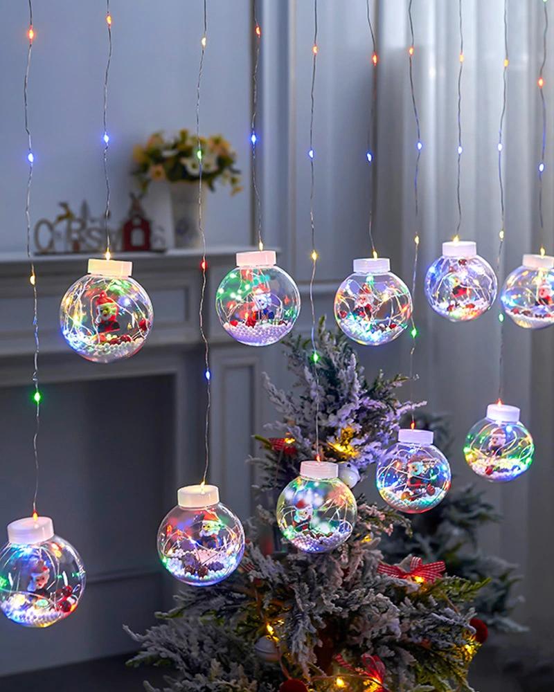 LED String Ball Light Santa Claus Christmas New Year Decortions