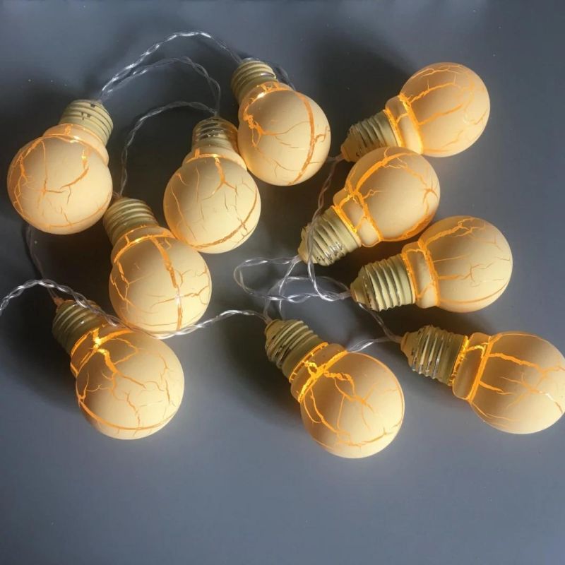 Battery Operated Retro Ball Fairy Lights with 10 Warm White LEDs