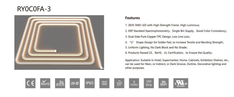 Flexible 2835 LED Neon Rope Light Strip for LED Lighting