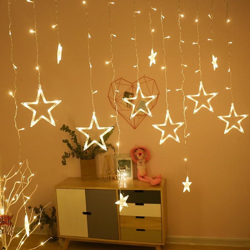 LED Star Curtain Light Ramadan Light Fairy String Decoration Lighting